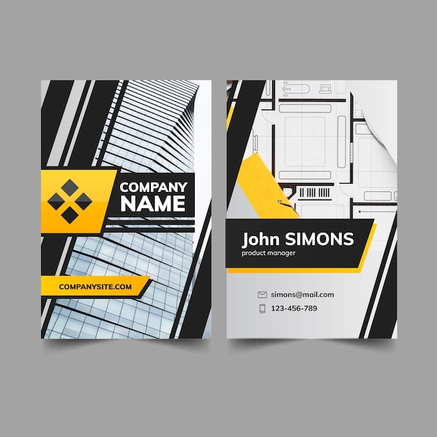 Double sided business card template