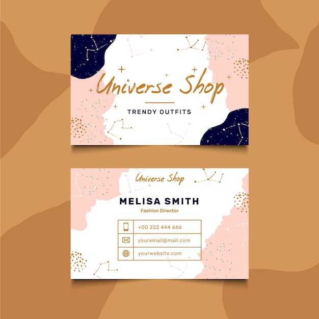 Double-sided business card template