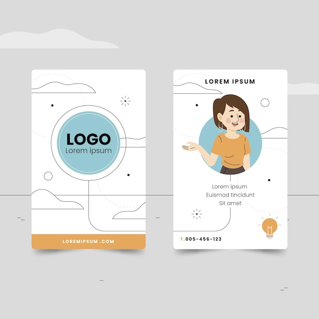 Free vector double-sided business card template