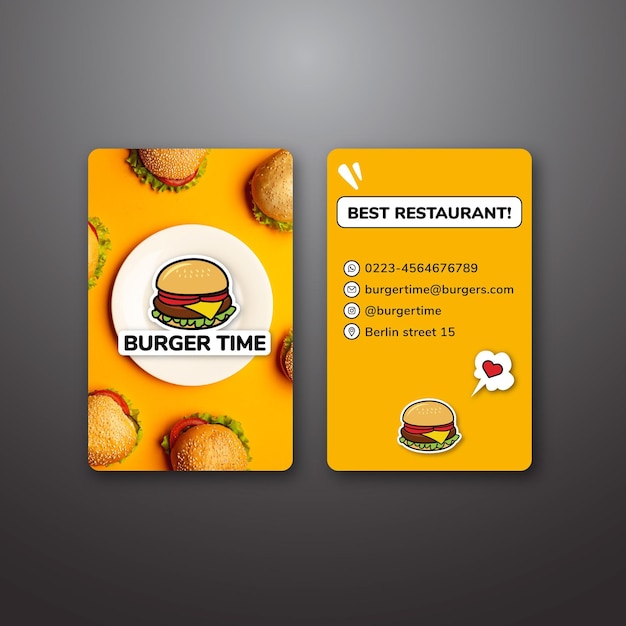 Double-sided business card template
