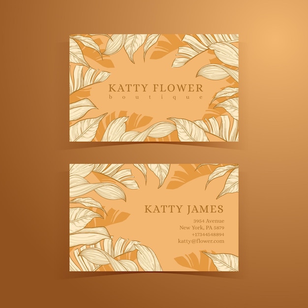 Free vector double sided business card template