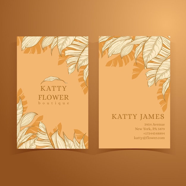 Free vector double sided business card template