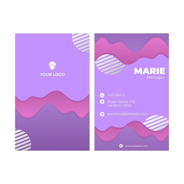 Double sided business card template