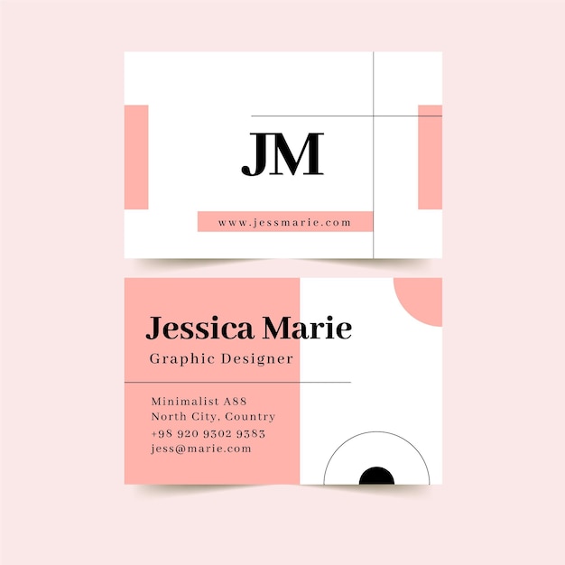 Free vector double sided business card template