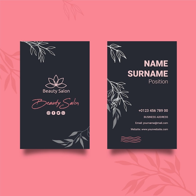 Free vector double sided business card template