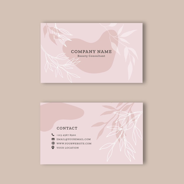 Free vector double-sided business card