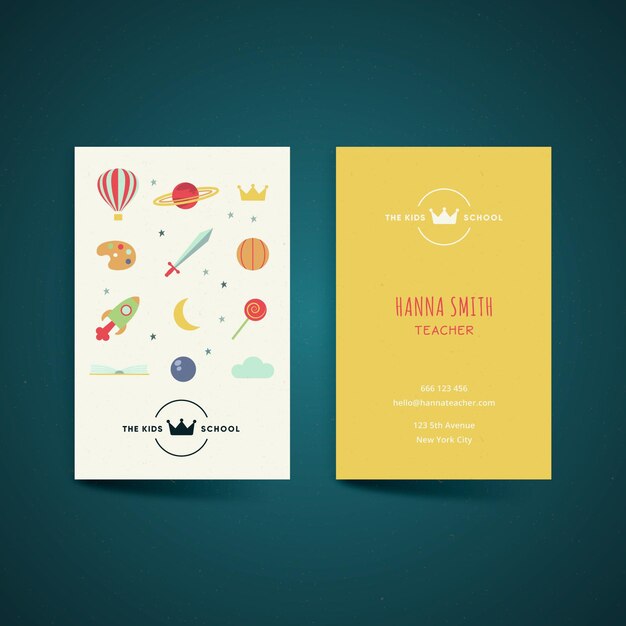 Free vector double-sided business card