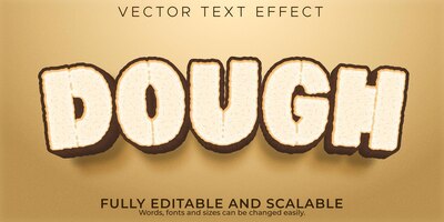 Free vector dough text effect,