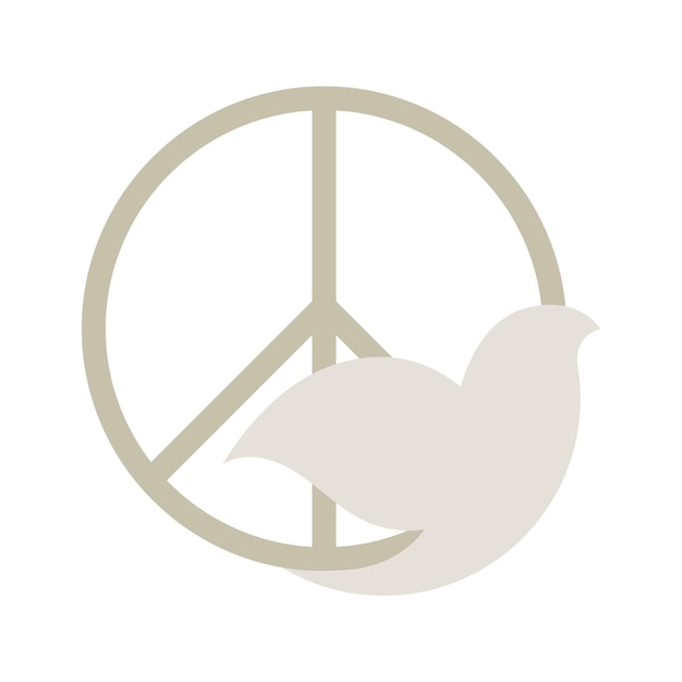 Free Vector dove and peace sign