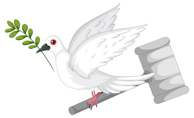 Free vector dove of peace with olive branch