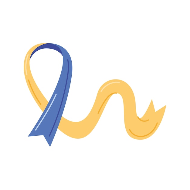 Free vector down syndrome campaign ribbon