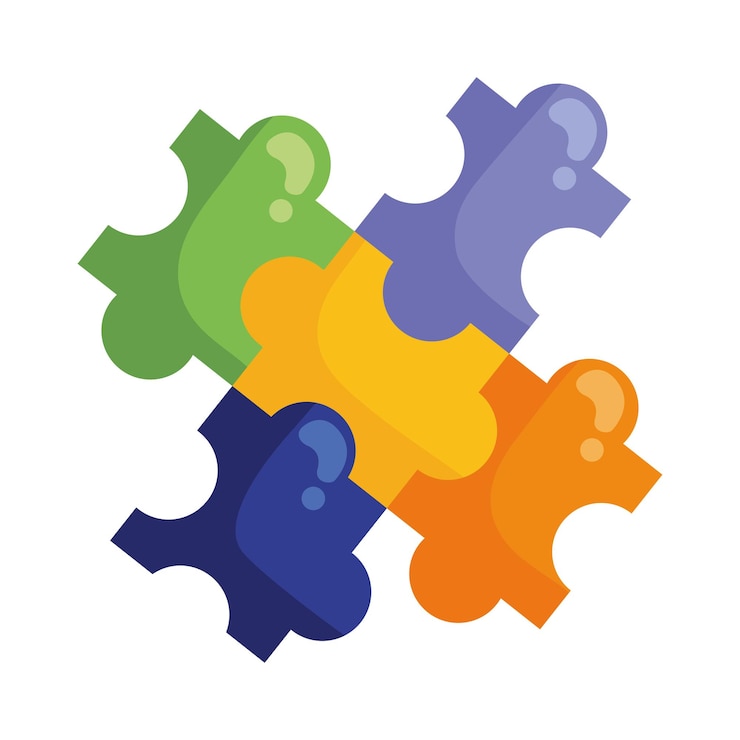 Free Vector down syndrome puzzles