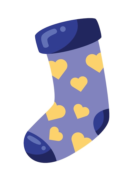 Free vector down syndrome sock with hearts