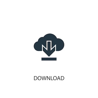 Download icon. simple element illustration. download concept symbol design. can be used for web and mobile.