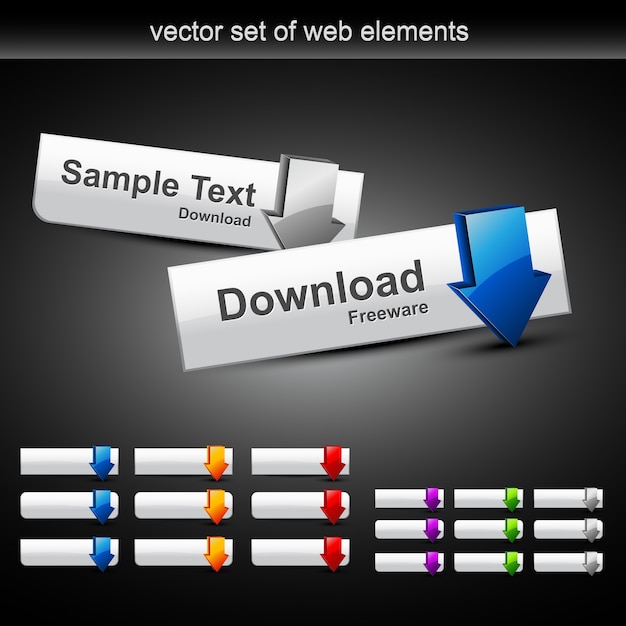 Free vector download web buttons