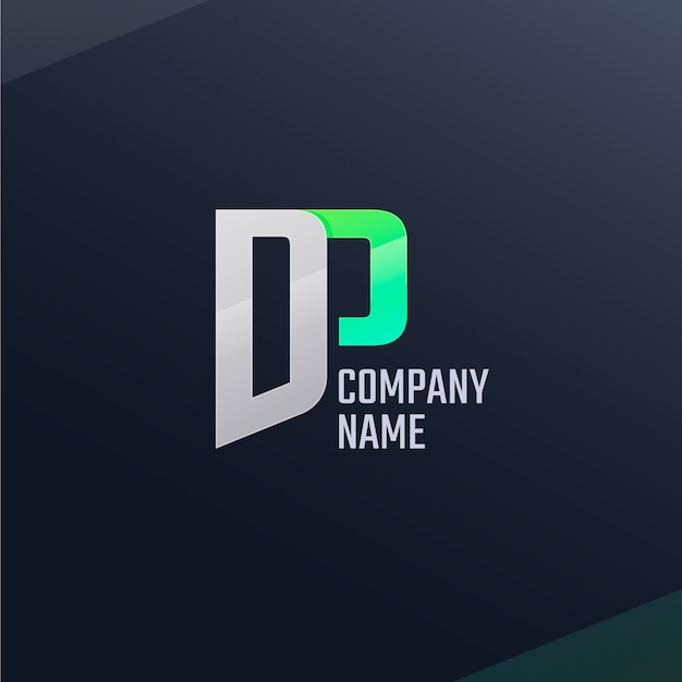 Бесплатное векторное изображение Дизайн монограммы логотипа dp