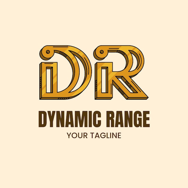 Dr monogram logo design template