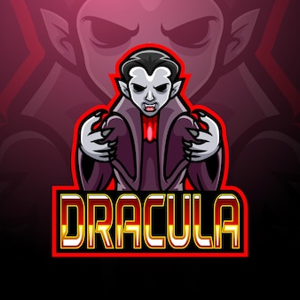 Dracula esport logo mascot design Premium Vector