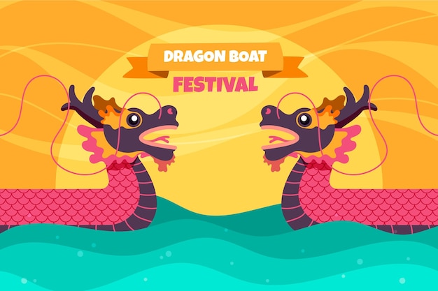 Dragon boat background design