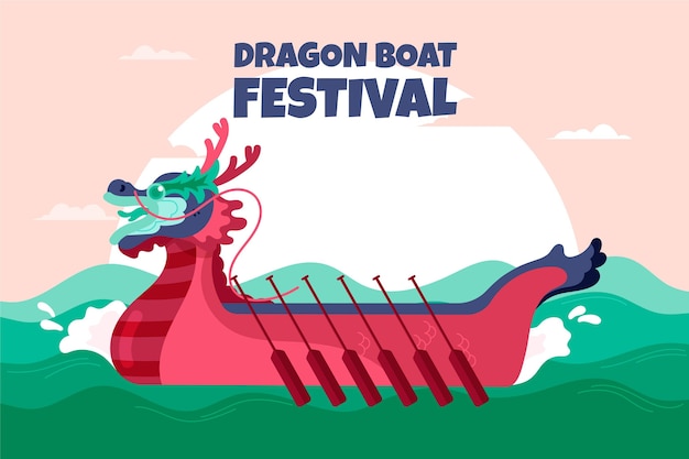 Dragon boat background style