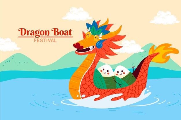 Dragon boat background