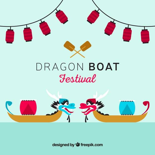 Дракон фон фестиваль лодок