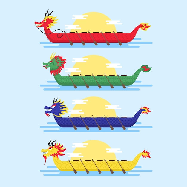 Free vector dragon boat pack