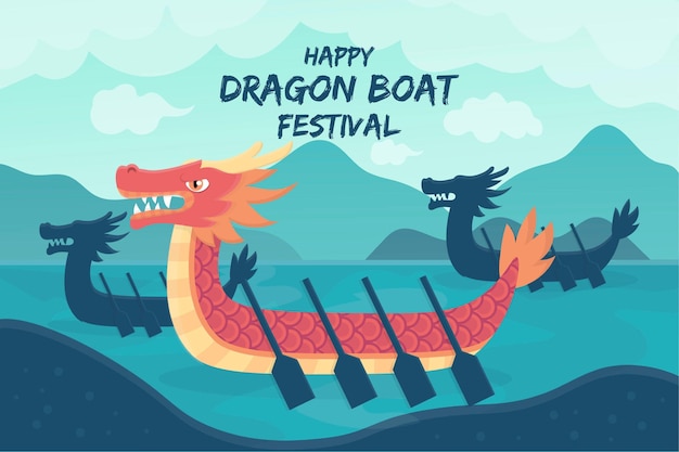 Dragon boat wallpaper concept