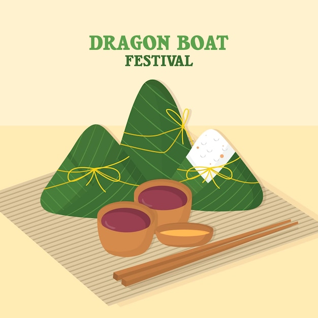 Коллекция лодок-драконов zongzi