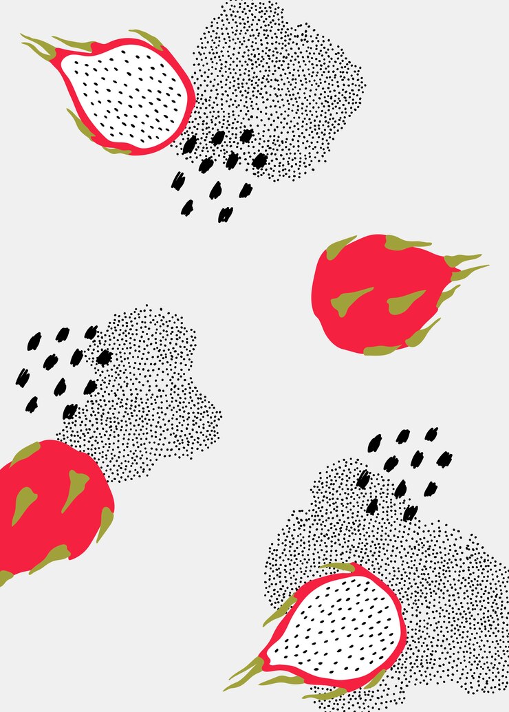 Free Vector dragon fruit pattern