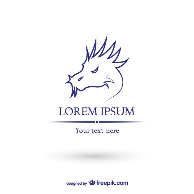 Dragon logo template vector