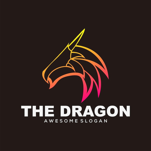 dragon logo vector illustration