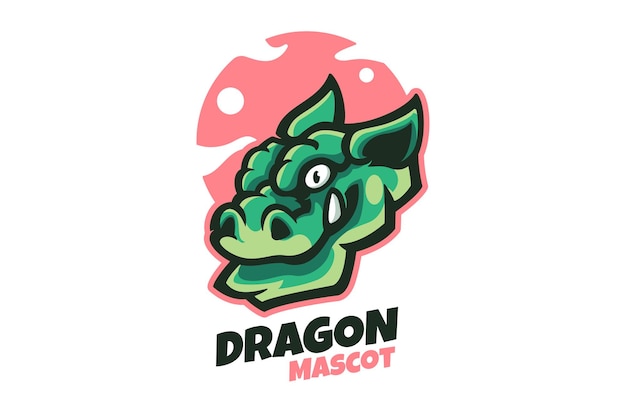 Dragon Mascot Logo Modern Style