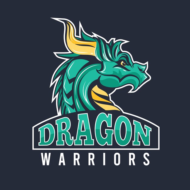 ドラゴンのマスコットのロゴ
