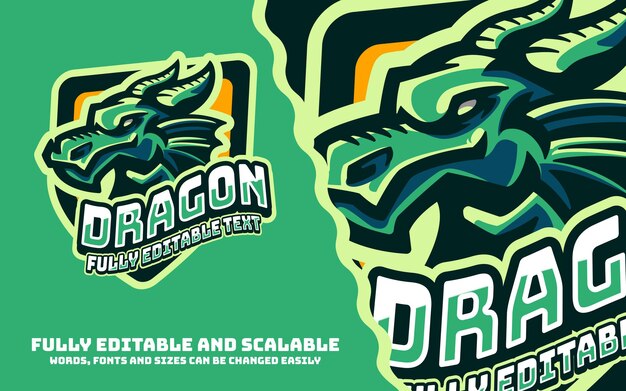 Dragon Sports Mascots Logo