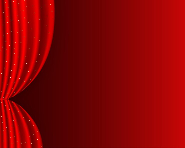 Free Vector drapestyle curtain backdrop banner with text space
