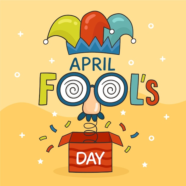 Free vector drawing april fools day