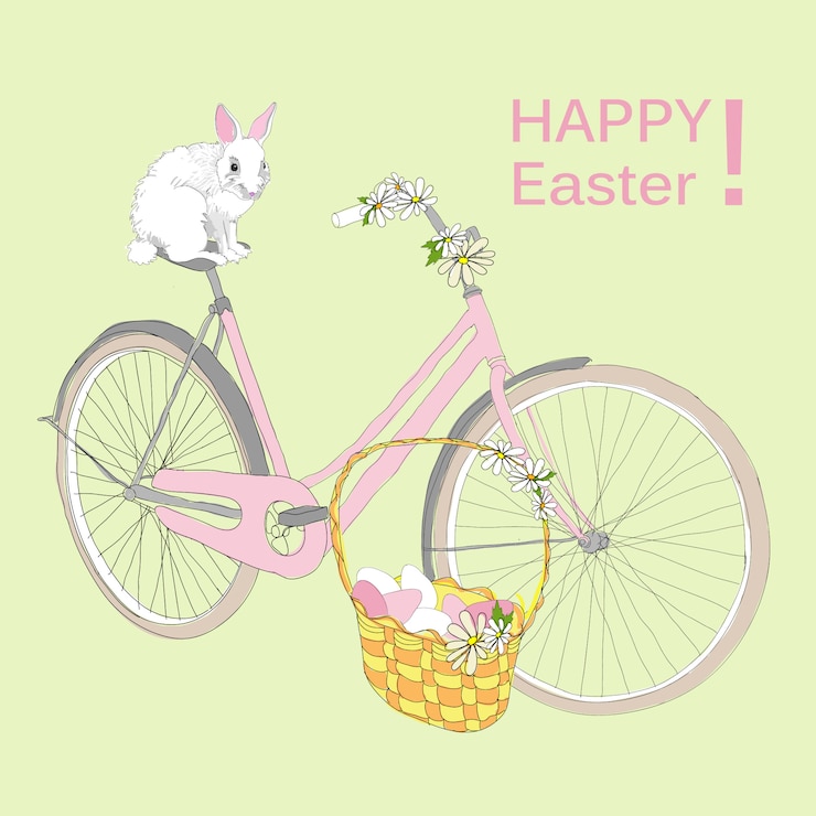 Free Vector drawing happy easter template
