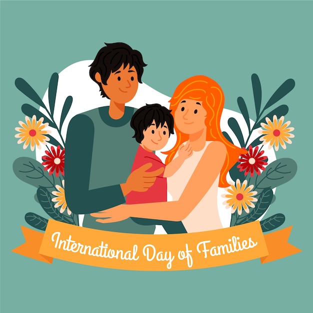 Drawing international day of families concept