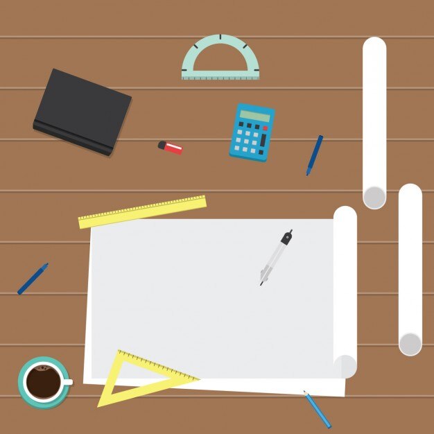 Free Vector drawing workspace design