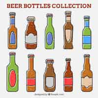 Free vector drawings of vintage beer bottles