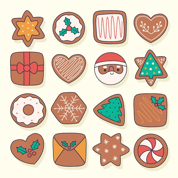 Free vector and drawn christmas chocolates collection