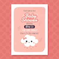 Free vector drawn chuva de amor baby shower card