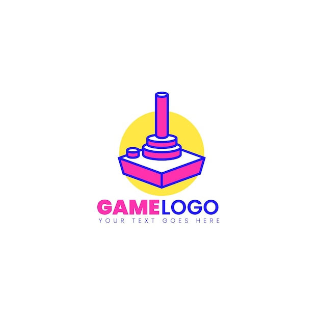 Drawn gaming logo template