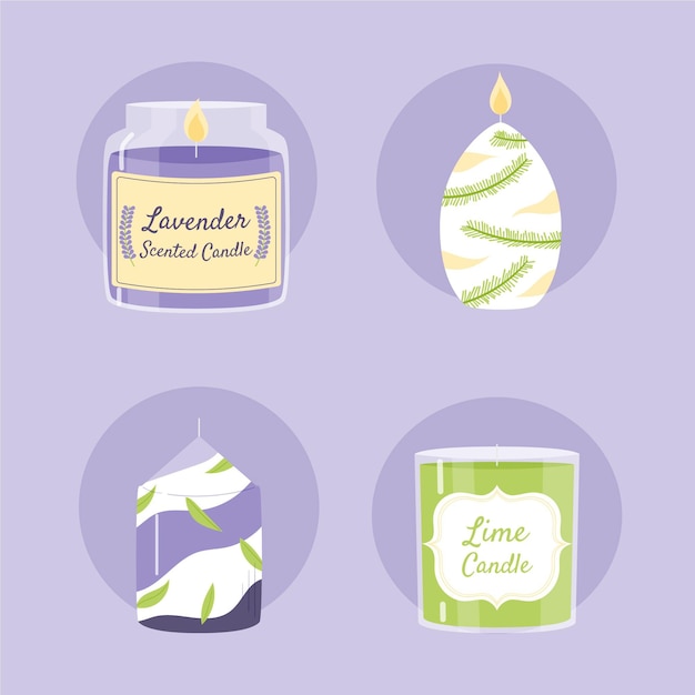 Drawn scented candle pack