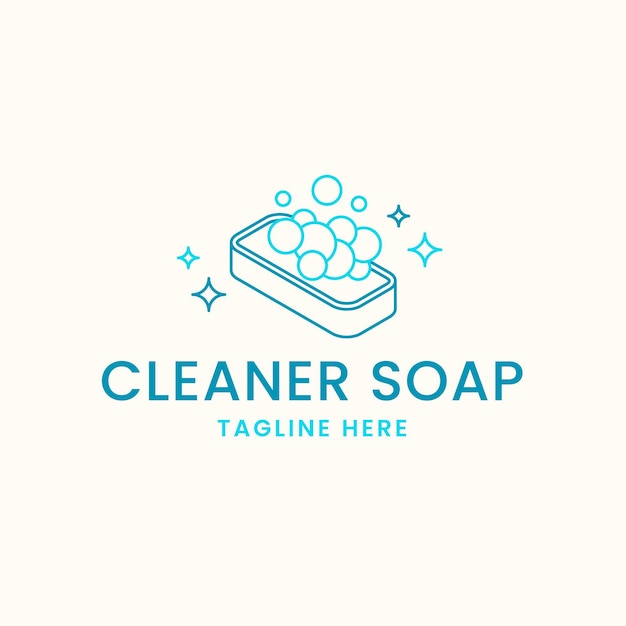 Drawn soap logo template