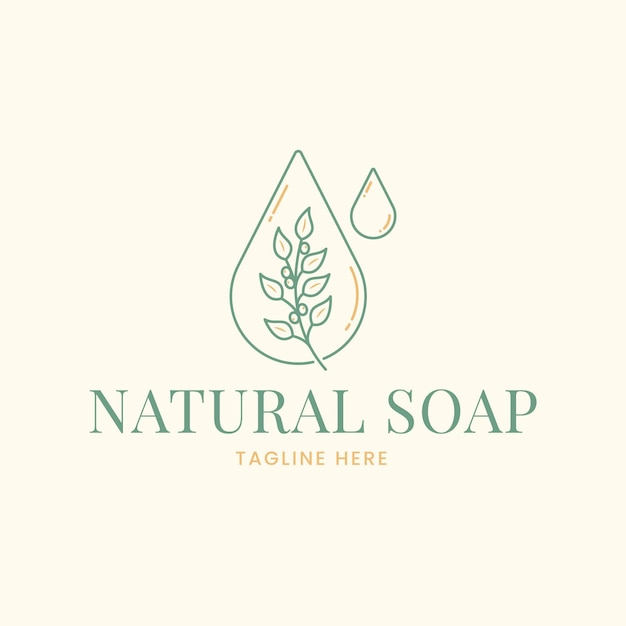 Drawn soap logo template