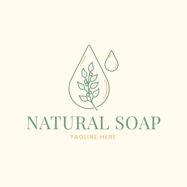 Drawn soap logo template