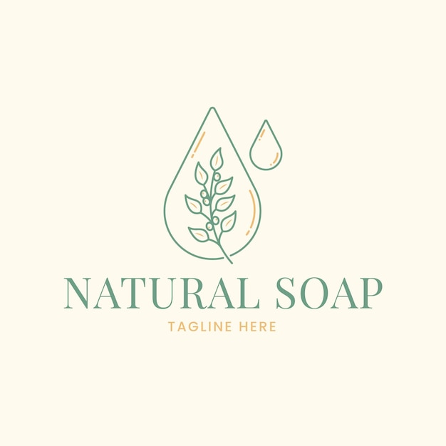 Шаблон логотипа нарисованного мыла