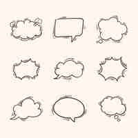 Free vector and drawn speech bubble doodle illustration